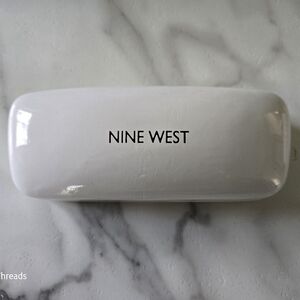 Nine West White Hard Shell Eyeglass / Sunglass Case